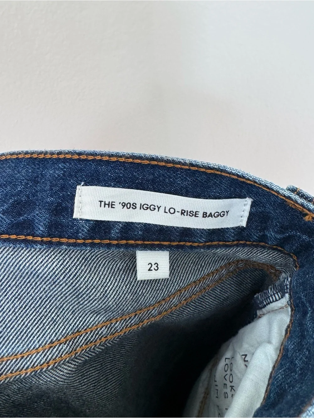 Denim Forum The 90s Iggy Low-Rise Baggy Jeans Under Pressure Dark Wash size 23